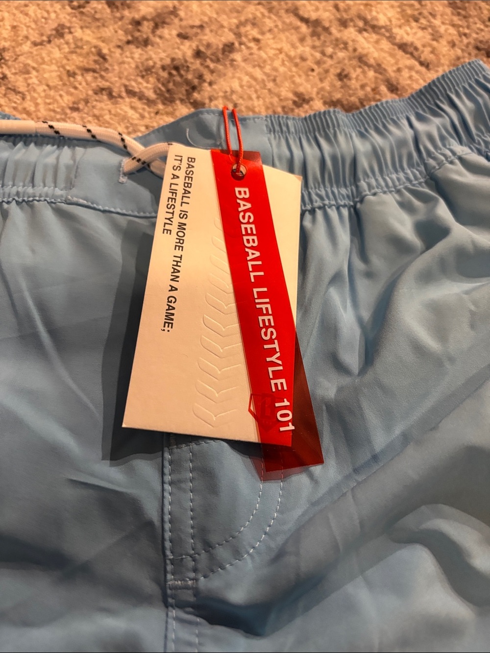 Baseball Lifestyle 101 Youth Large Cotton Candy Blue Pro Series Training Shorts - Picture 4 of 5
